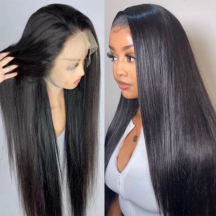 100_ Praise Rate 15A 13x4 Lace Front Wigs Straight Human Hair 250_ Density Transparent HD Skin Melt Lace Wigs_6_700x