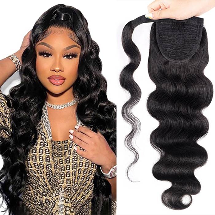 Long Body Wave Ponytail Human Hair Brazilian Wig For Women_7_700x